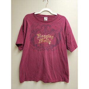 Flogging Molly Burgundy T Shirt XL Irish Punk Drunken Lullabies